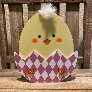 Easter Chick Decor, Chick Hatching From An Easter Egg, Easter Chick Hatching